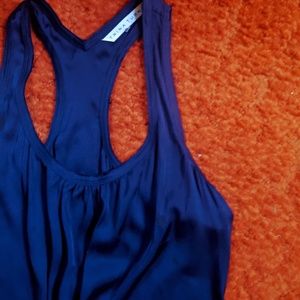 Tuloc Silk Razor Back Blouse